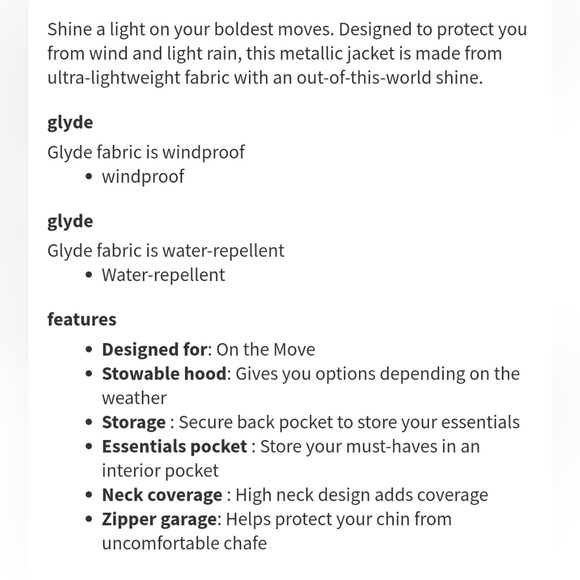 LULULEMON Get Stellar Titanium Foil Jacket XXS EUC - Picture 7 of 15